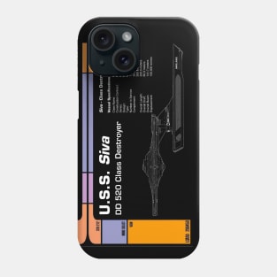 Computer Readout Showing U.S.S. Siva Destroyer Phone Case