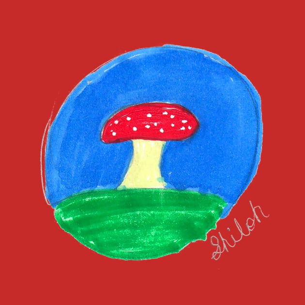 Red Mushroom by Shiloh - Homeschool Art Class 2021/22 Art Supplies Fundraiser by Steph Calvert Art