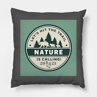 Hit the Trail - Camping Themed Design Pillow