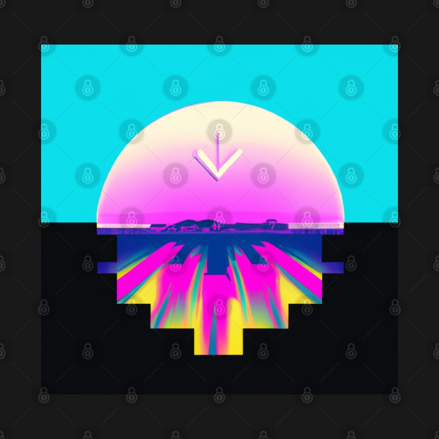 Colorful cyber abstraction portal with an arrow by SJG-digital