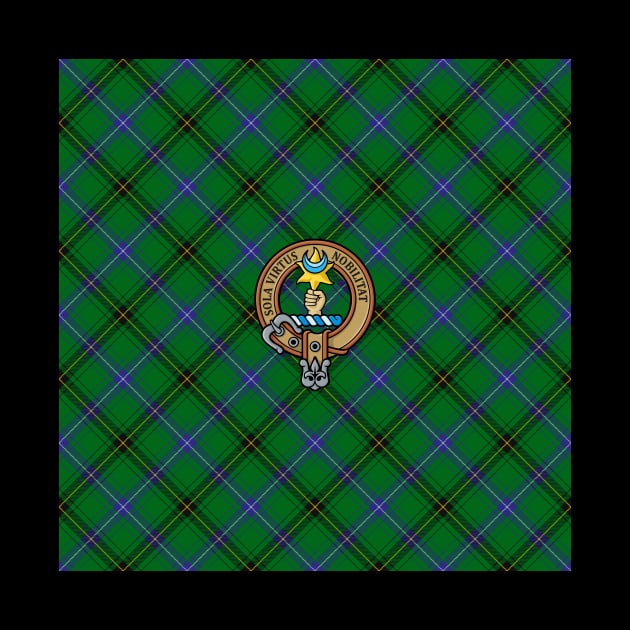 Clan Henderson Crest over Tartan by sifis