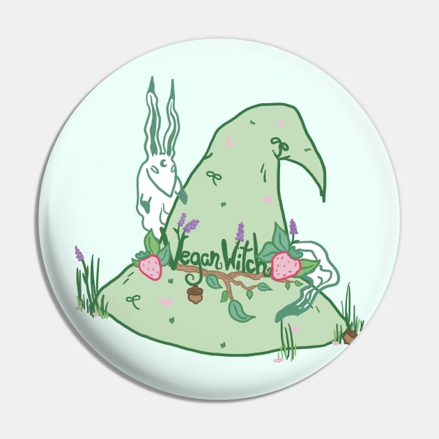 Vegan Witch Pin by Ventderrmidi