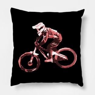 mtb downhill red Pillow