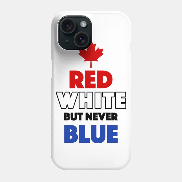 Red White But Never Blue T-Shirt Phone Case by dumbshirts