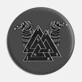 Valknut, Huginn and Muninn Pin