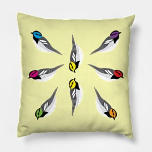 Color cheeked warblers Pillow