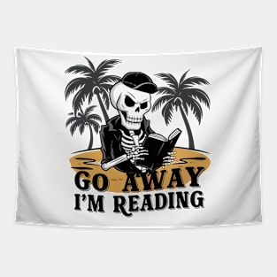 Go Away I'm Reading - Skeleton Reading Book Summer Tapestry