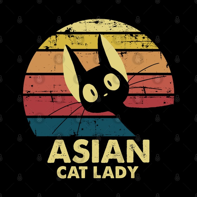 Asian cat mom. Perfect present for mom mother dad father friend him or her by SerenityByAlex