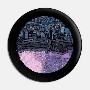 transect the dark in the city ecopop collage art Pin