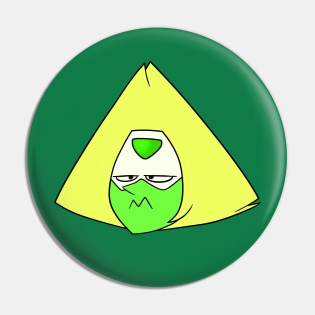 Peridot Unamused Pin by WatermelonSoap