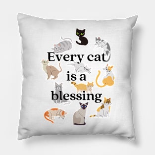 Every Cat is A Blessing Pillow
