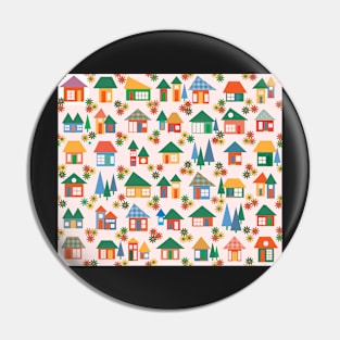 The whole town - tiny little houses and pine trees Pin