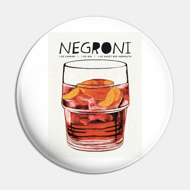 Negroni Retro Poster Big Big Glass Bar Prints, Vintage Drinks, Recipe, Wall Art Pin by BetterManufaktur