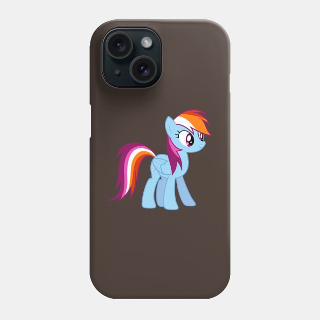 Lesbian Pride Rainbow Dash Phone Case by Toribit