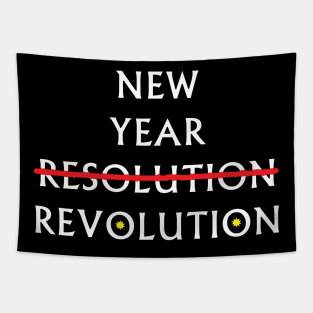 New Year Resolution / Revolution - Typography Design Tapestry