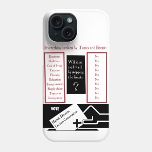 Everything Broken by Tories Phone Case