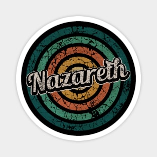 Nazareth // Retro Circle Crack Vintage Magnet