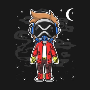 Hiphop Astronaut Ripple XRP Coin To The Moon Crypto Token Cryptocurrency Wallet HODL Birthday Gift For Men Women T-Shirt