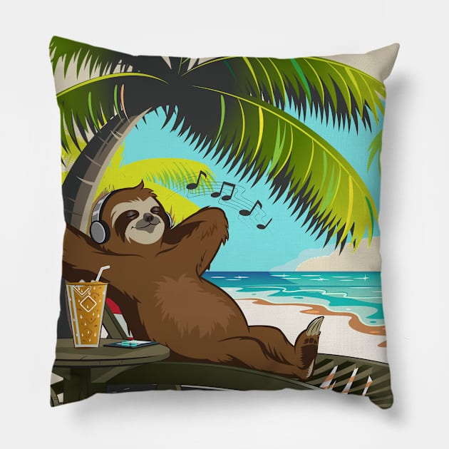 Lazy Sunday Sloth Pillow by xeravin