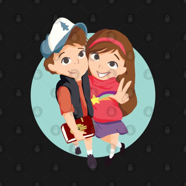 Gravity Falls - Mystery Twins by renaesense