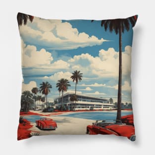 Florida United States of America Tourism Vintage Poster Pillow