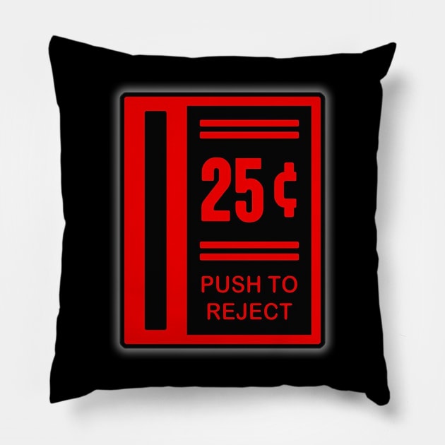 Arcade Game Coin Slot Pillow by RetroZest