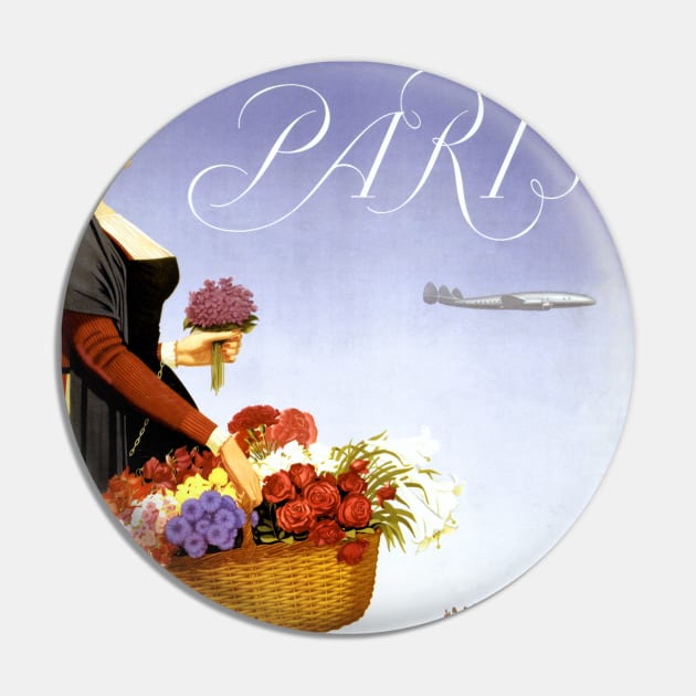 Vintage Travel Poster France Paris Pin by vintagetreasure