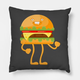 Burger monster. Pillow