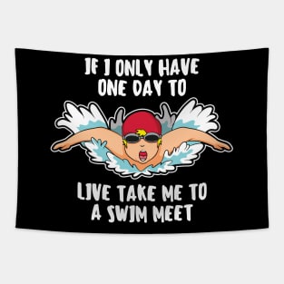 Swimmng Quote Swim Coach Gift Tapestry