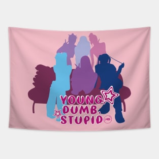 Silhouette design of the Young,dumb,stupid dance by NMIXX Tapestry