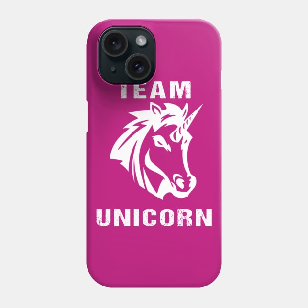 Team Unicorn White Phone Case by GnarllyMama