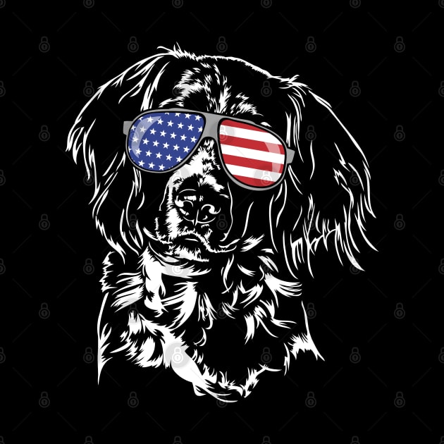 Small Munsterlander Pointer American Flag sunglasses patriotic dog by wilsigns