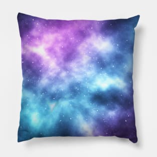 Vibrant Pink, Purple and Blue Galaxy Pillow