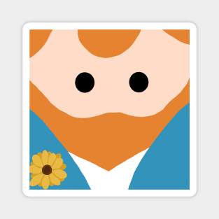 Minimalistic Vincent Van Gogh Magnet