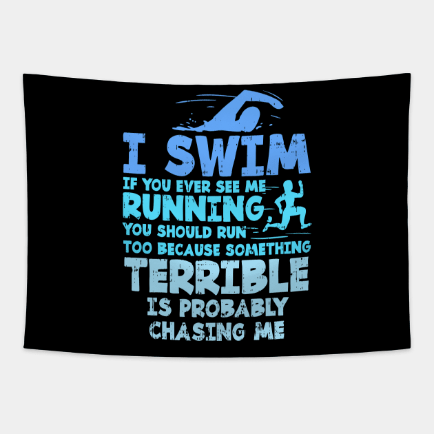 Swimming Swim Gift Tapestry by Shiva121