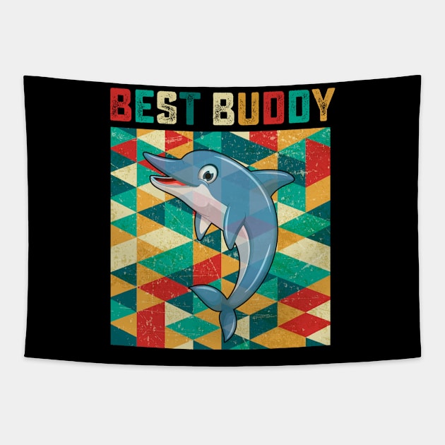 Best Buddy Dolphin Tapestry by danieldamssm