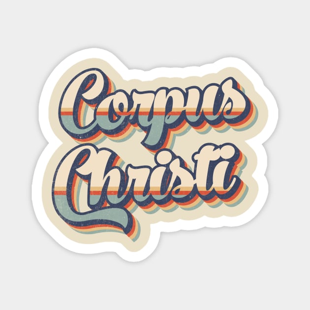 Corpus Christi // Retro Vintage Style Magnet by Stacy Peters Art