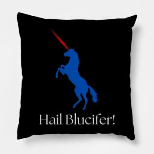 Hail Bluecifer, the devil horse of DIA! Dark shirt Pillow