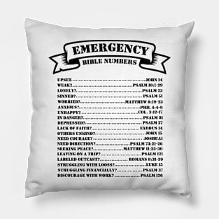 Emergency Bible Numbers Pillow