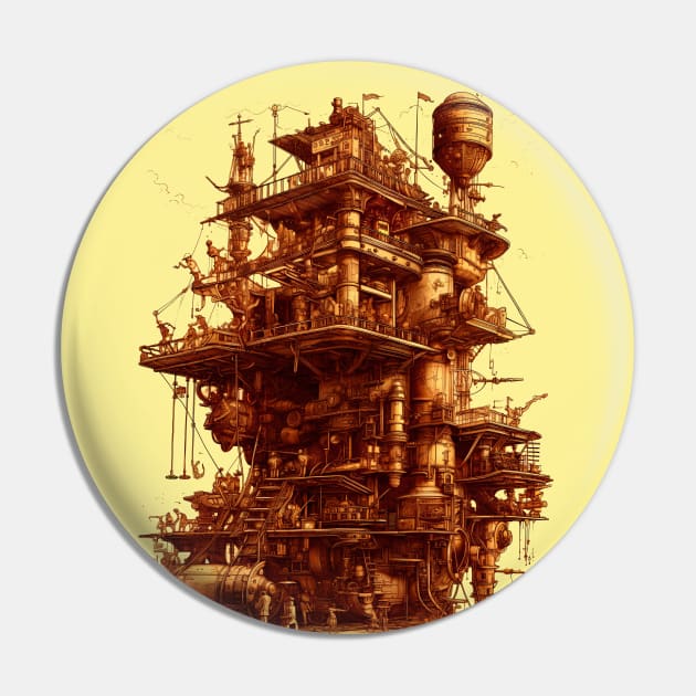 Victorian Rube Goldberg Steampunk Machine Architecture Pin by entwithanaxe