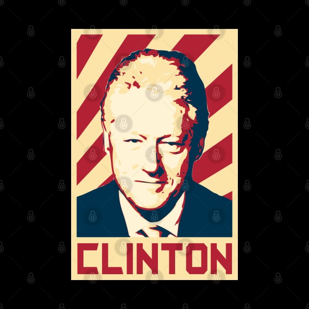 Bill Clinton Retro Propaganda by Nerd_art