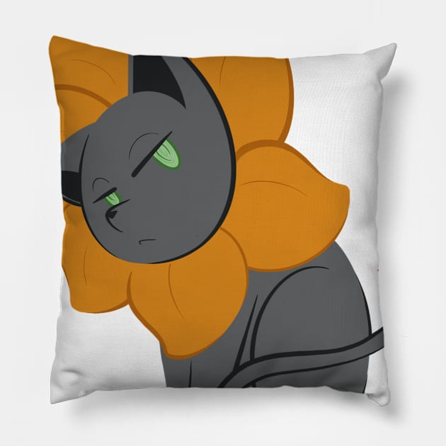 Flower Kitten Pillow by candice-allen-art