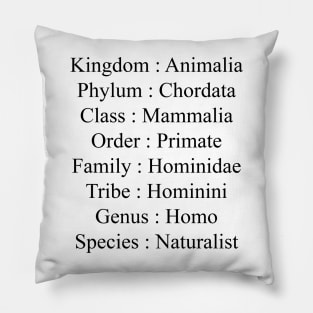 Naturalist taxonomy Pillow