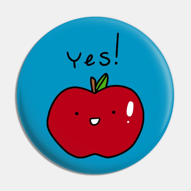 Yes Apple Pin by saradaboru