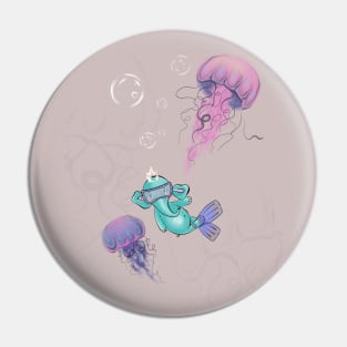 Jellyfish & Tiffan Pin