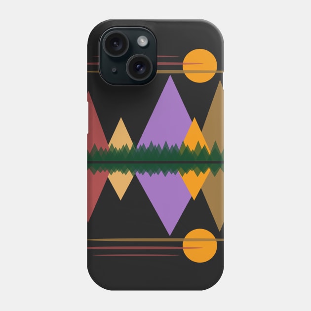Moon Over The Mountains #4 Phone Case by RockettGraph1cs