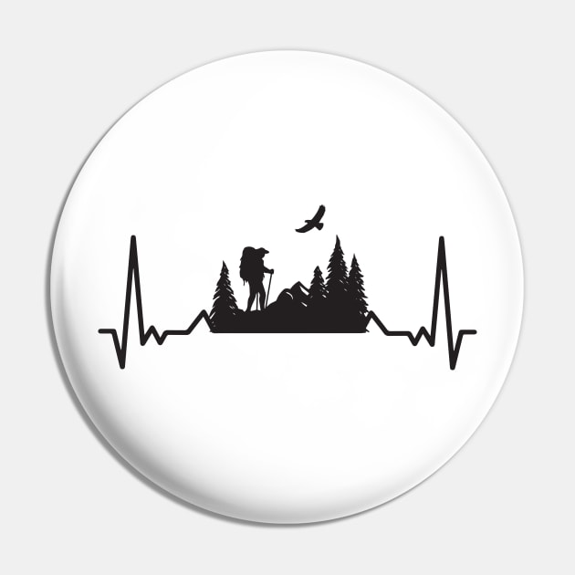 Berge Wandern Natur Berg Outdoor Geschenk T-Shirt Pin by Little Treasures