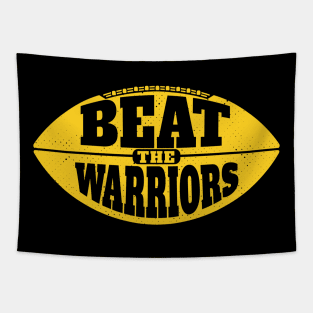 Beat the Warriors // Vintage Football Grunge Gameday Tapestry