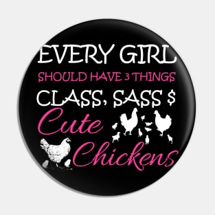 Cute Chickens Pin