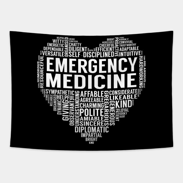 Emergency Medicine Heart Tapestry by LotusTee